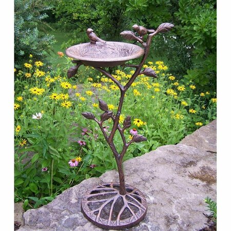 CATGATO Living Meadow Bird Bath - Antique Bronze CA3116819